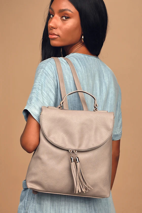 Elene Taupe Backpack | Lulus
