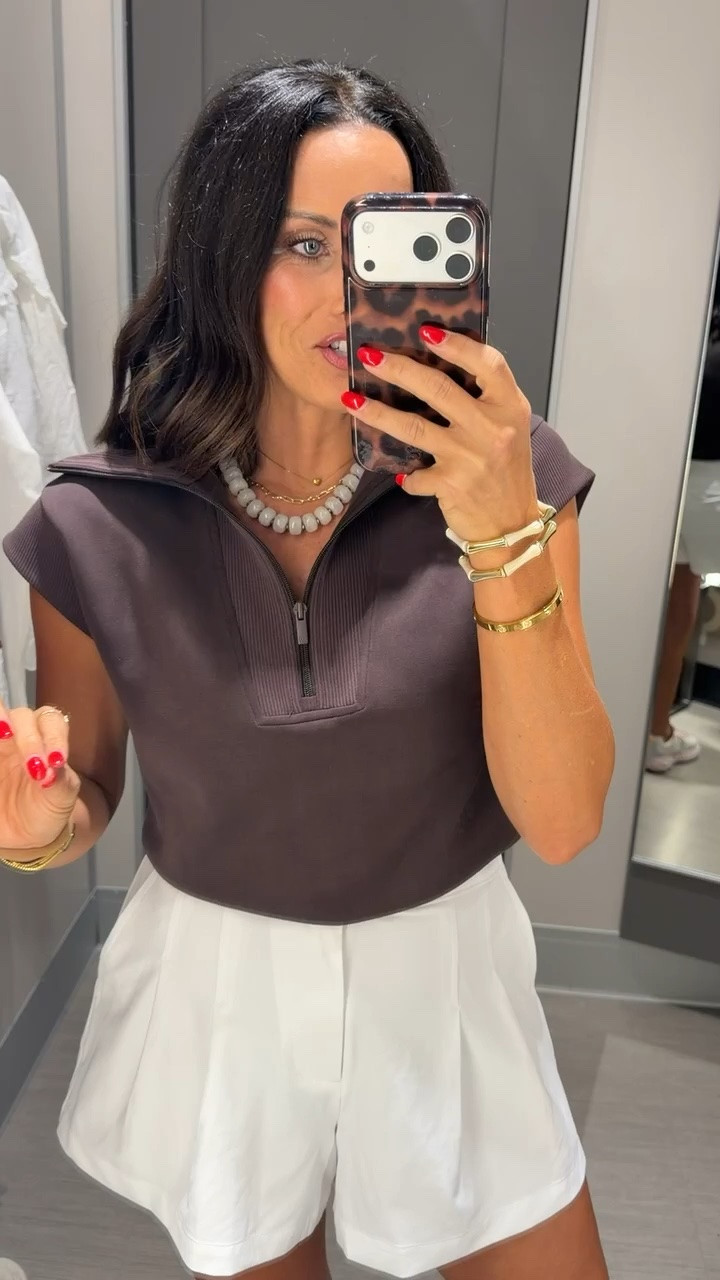 This Target outfit is such a good one!! The chocolate brown top with the white shorts looks so cute together and I love the sporty but still put-together vibe. Easy for running errands, travel days or everyday wear! Wearing an XS.

#TargetStyle #TargetFinds #TargetFashion #AffordableFashion #LTKFinds