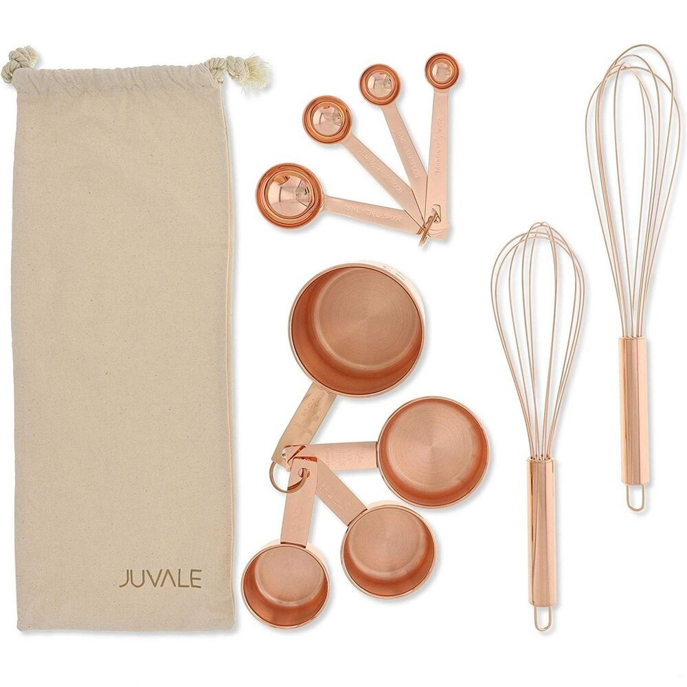 Stainless Steel Kitchen Cooking Baking Utensils 10 Piece Tool Set, Rose Gold | Bed Bath & Beyond