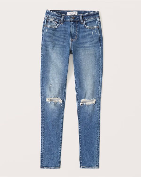 Women's Mid Rise Super Skinny Jean | Women's Bottoms | Abercrombie.com | Abercrombie & Fitch (US)