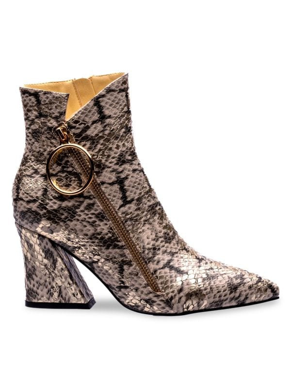 Cianna 75MM Snakeskin Print Ankle Boots | Saks Fifth Avenue OFF 5TH