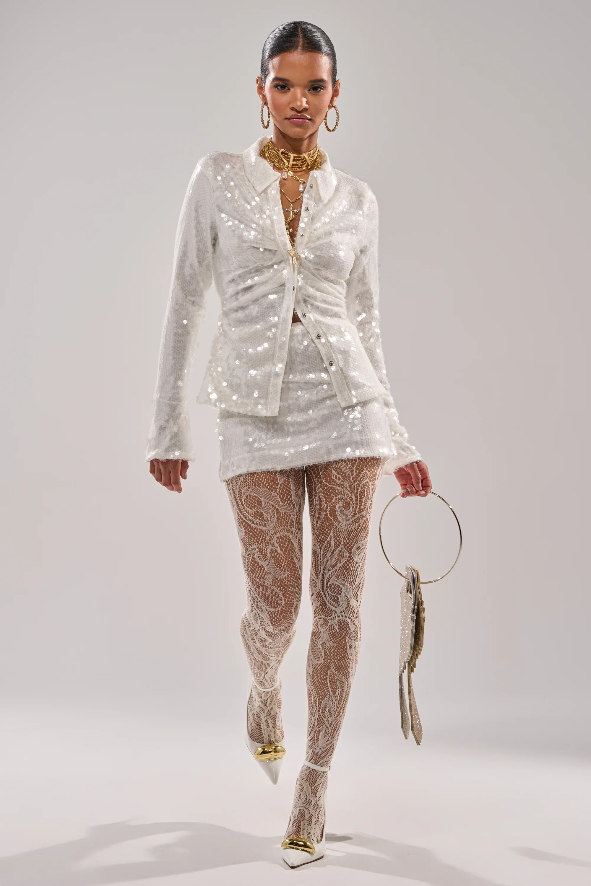 AKIRA You And Me Sequin Mini Skirt | Size Small | AKIRA