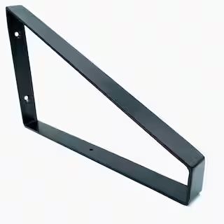 HARDWOOD REFLECTIONS 12 in. Triangle Shaped Steel Shelf Bracket in Black BRK4TRI30STBK-12 - The H... | The Home Depot