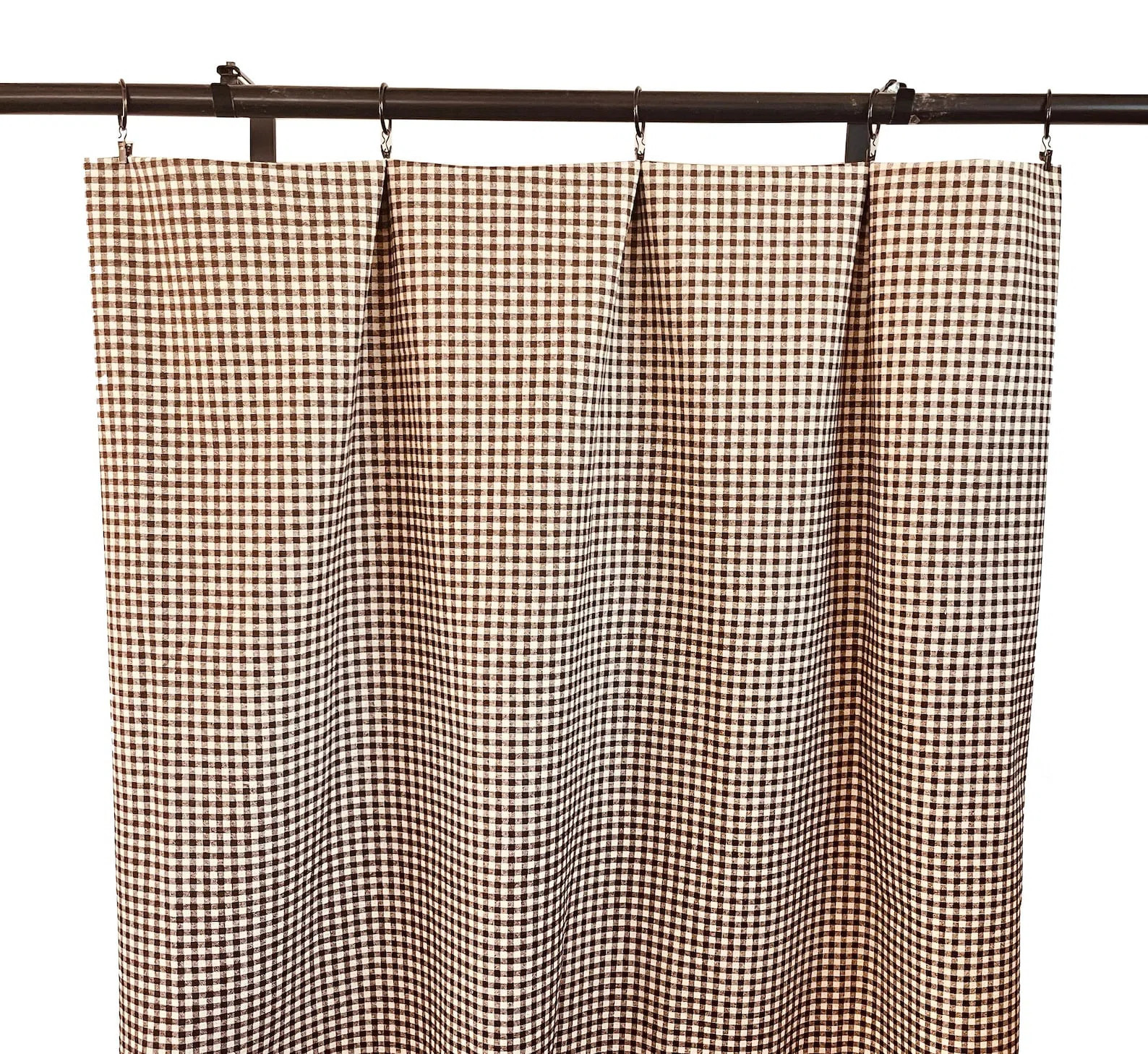 Chestnut Brown Gingham Curtains | Wayfair North America