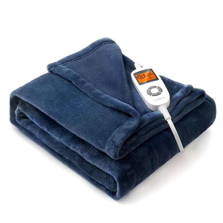 VIPEX Electric Heated Throw Blanket, 50in x 60in Fast Heating Flannel Blanket, blue | Walmart (US)