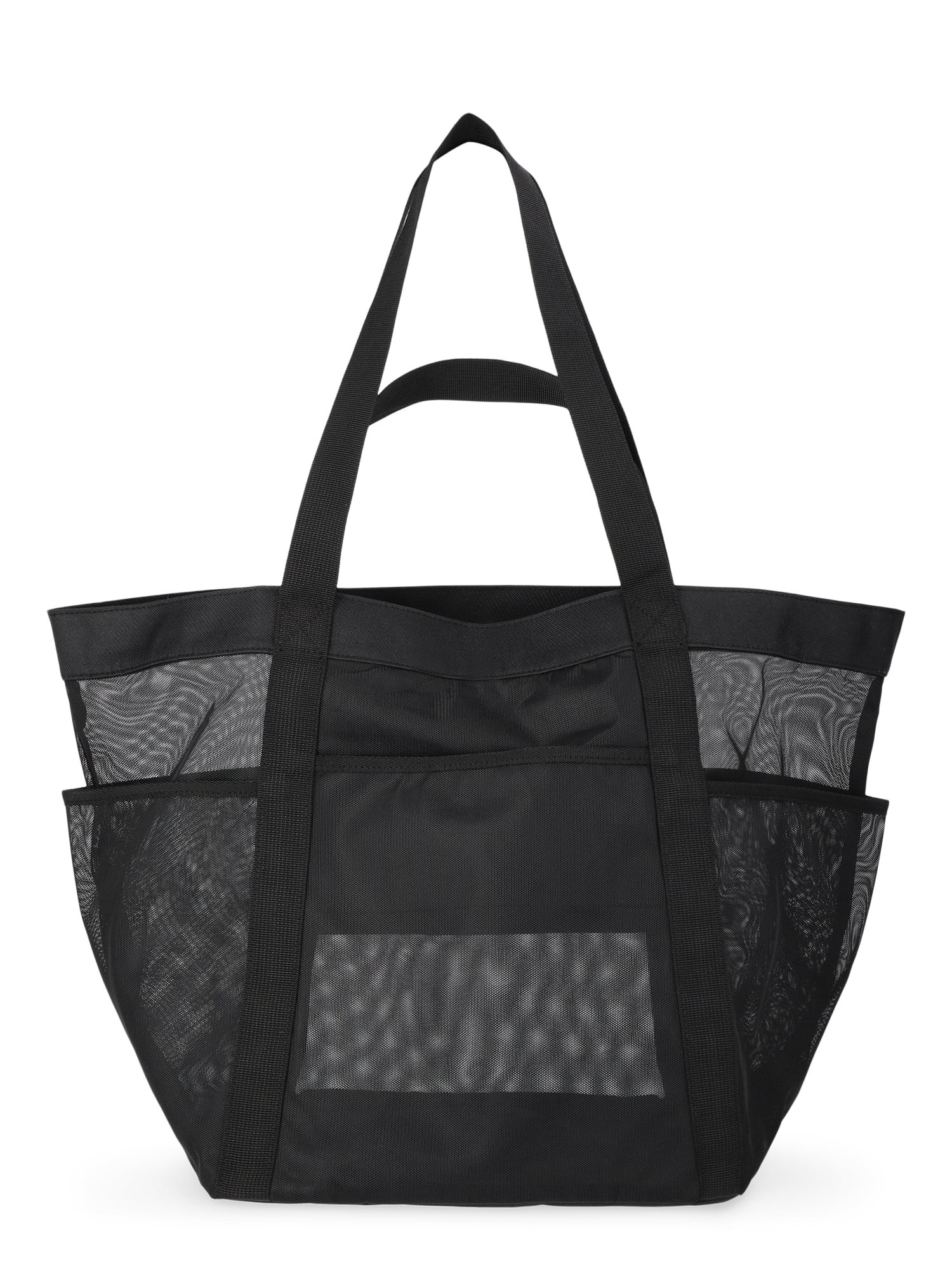 No Boundaries Women's Mesh Tote Bag, Black | Walmart (US)