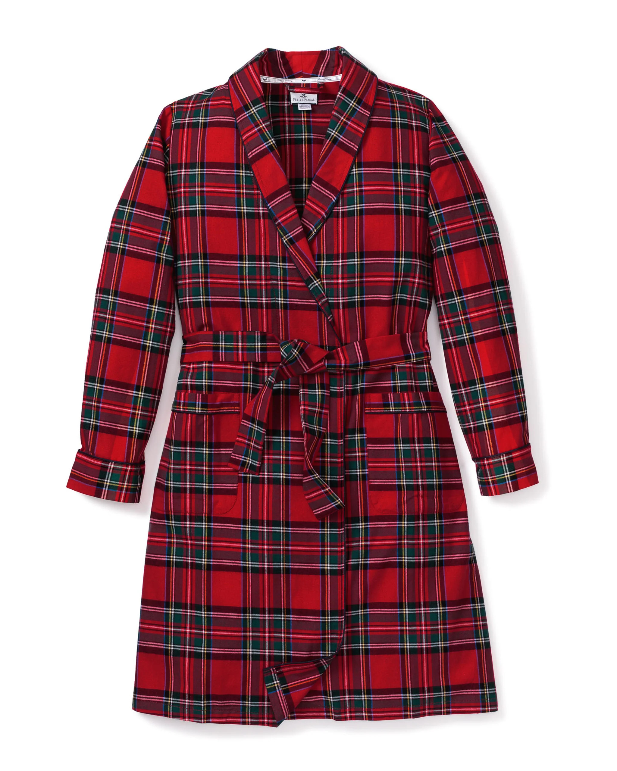 Women's Brushed Twill Robe in Imperial Tartan | Petite Plume