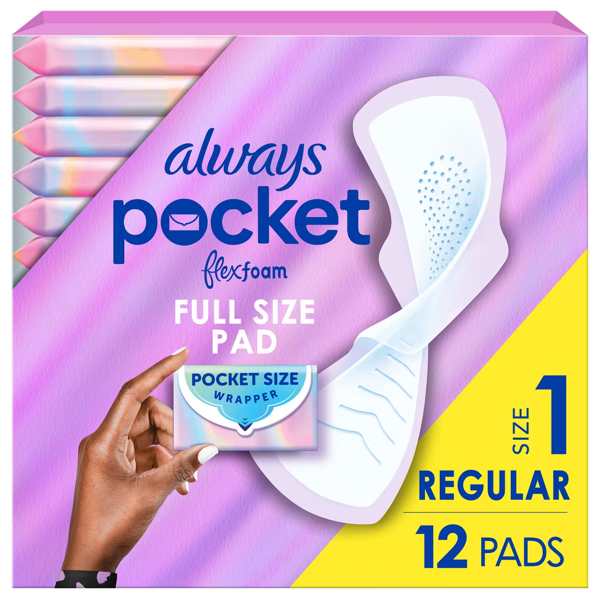 Always Pocket Flexfoam Size 1 Unscented Pads - Regular - 12ct | Target