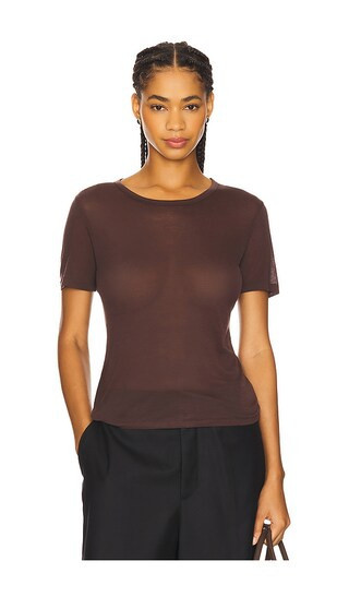 ANINE BING Sylvie Tee in Brown. - size S | Revolve Clothing (Global)