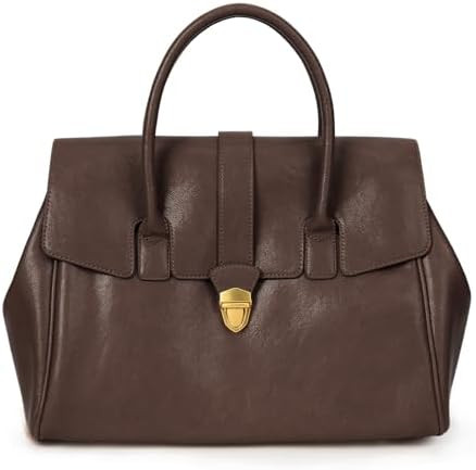Leather Tote Bags for Women Large Work Hangbag Vintage Luxury Designer Handbag Top Handle Bag 202... | Amazon (US)