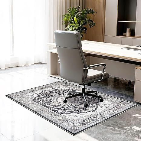 Office Chair Mat for Hardwood Tile Floor, 36"x48"Anti-Slip Under Desk Carpet Protector for Rollin... | Amazon (US)