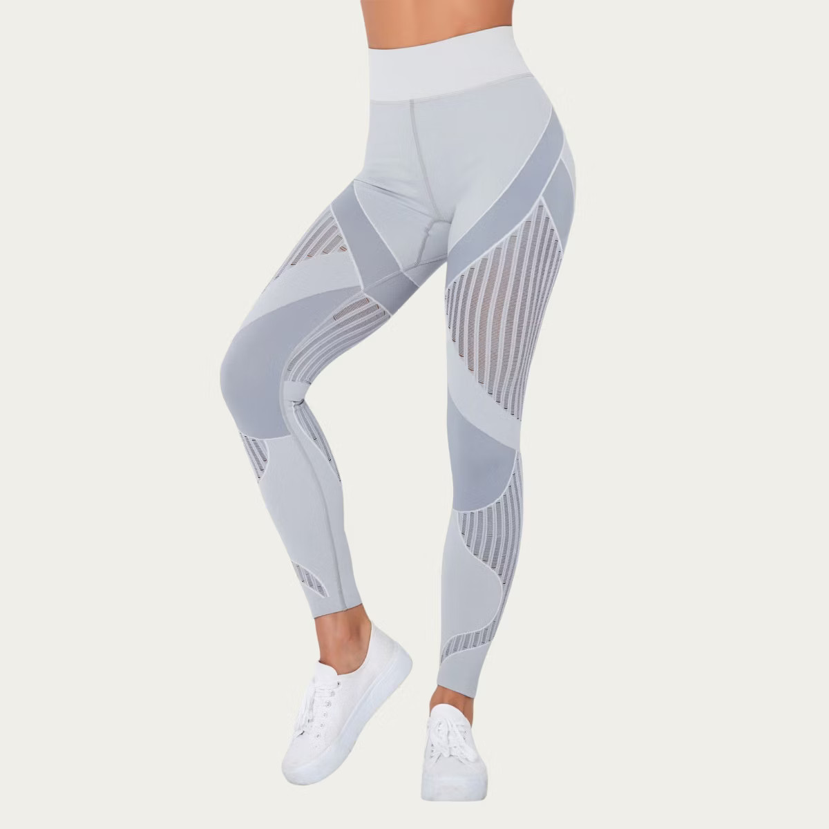Anna-Kaci Active Women's Seamless High Waist Patterned Leggings with Ribbed Details and Contourin... | Target
