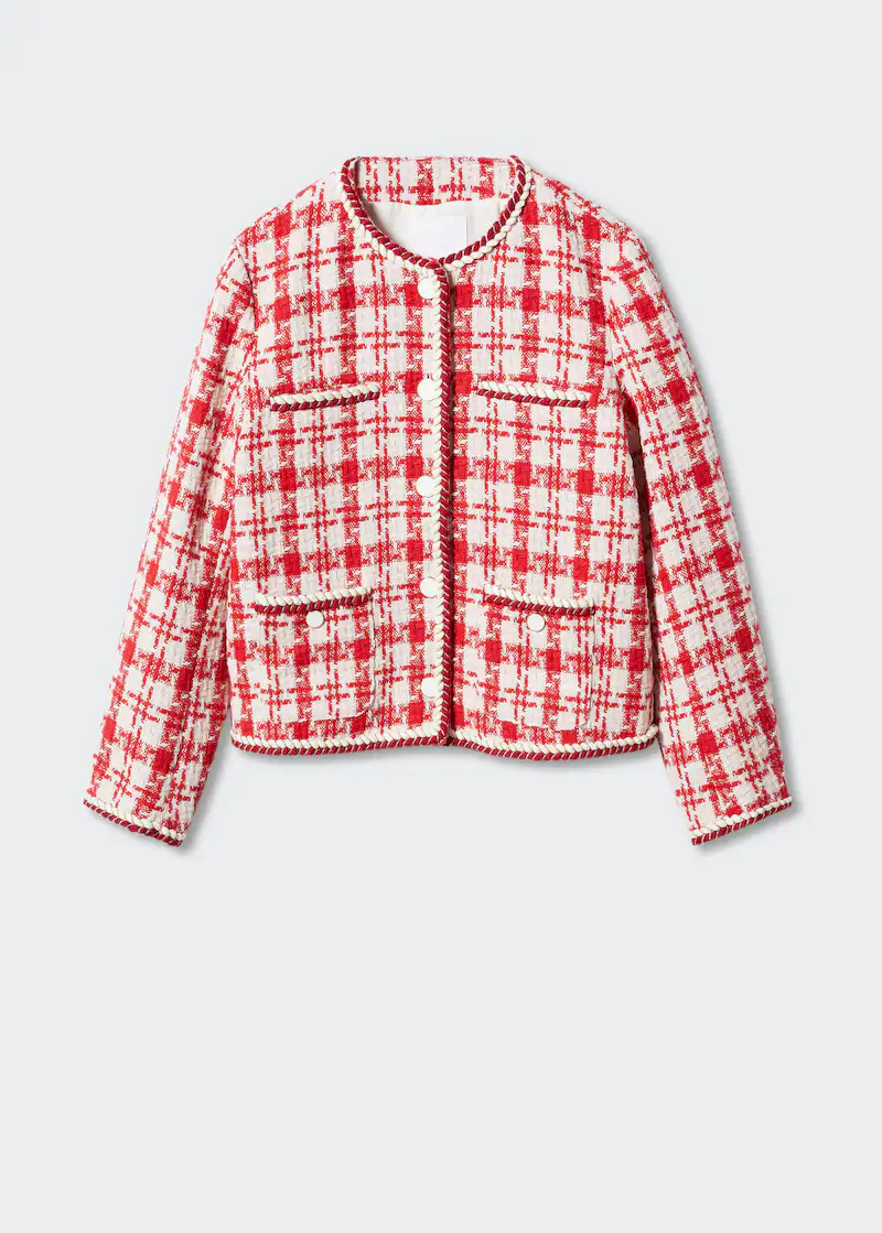 Pocket tweed jacket -  Women | Mango USA | MANGO (US)