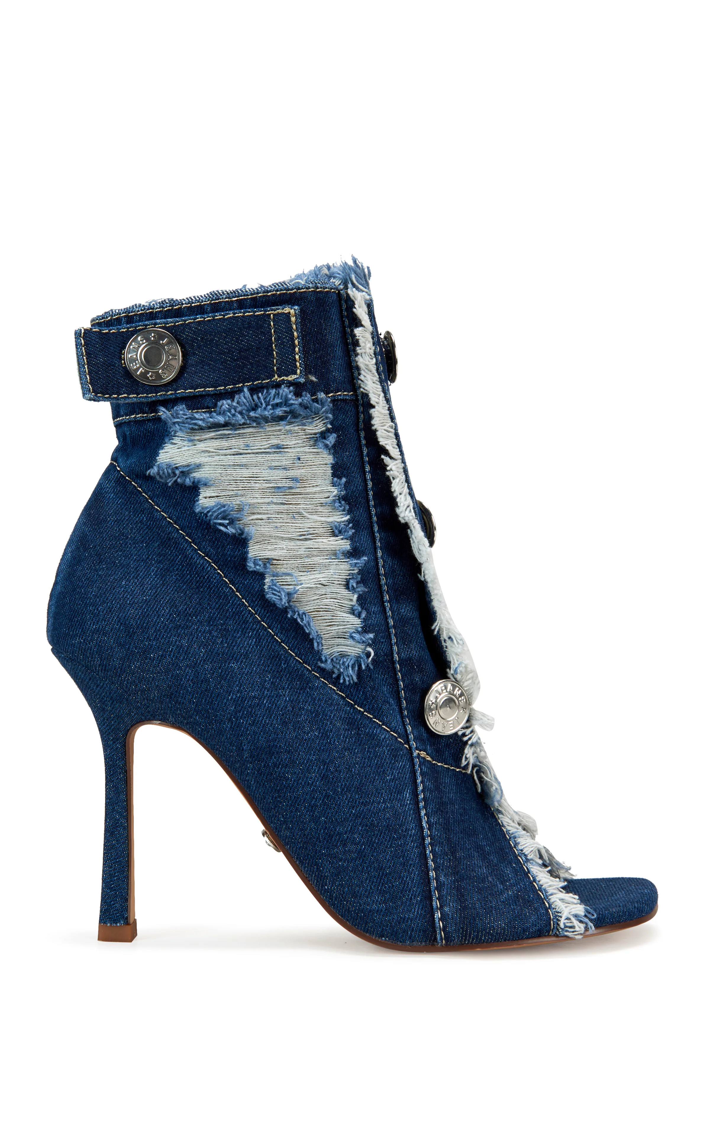 TANDY-DARKDENIM STILETTO BOOTIE | Azalea Wang
