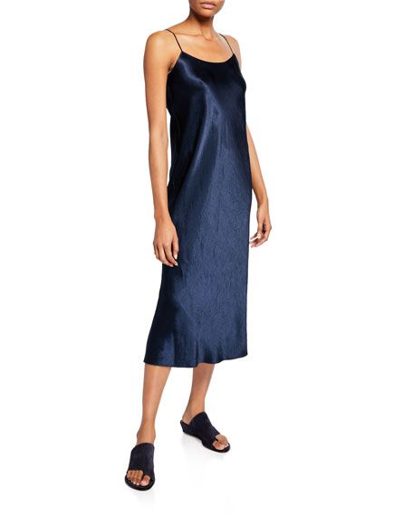 Vince Satin Midi Slip Dress | Neiman Marcus