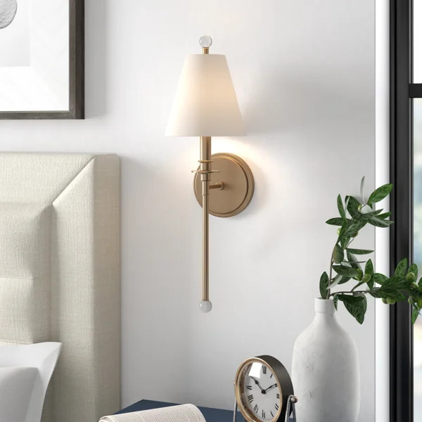 Lumley Stainless Steel Armed Sconce | Wayfair North America