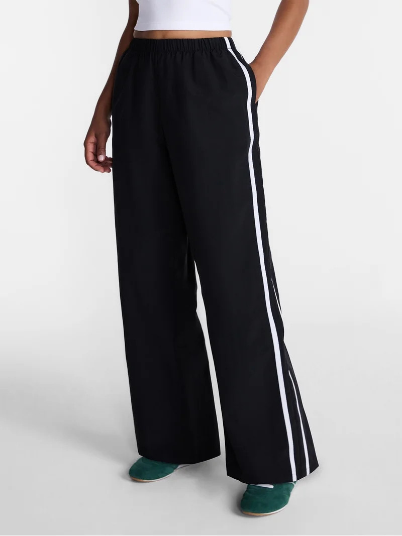 No Boundaries Nylon Game Day Track Pants, 30.5'' Inseam, Women's XXS-XXL | Walmart (US)