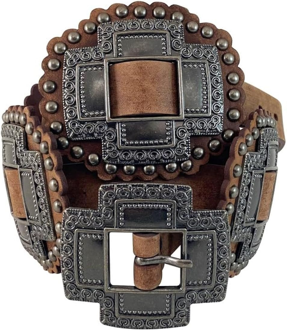 Roper Roper Women's Tan Cross Concho Belt Tan S | Amazon (US)