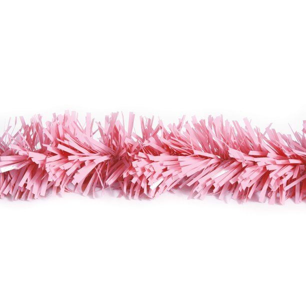 25' Pink Metallic Twist Novelty Christmas Garland - Walmart.com | Walmart (US)