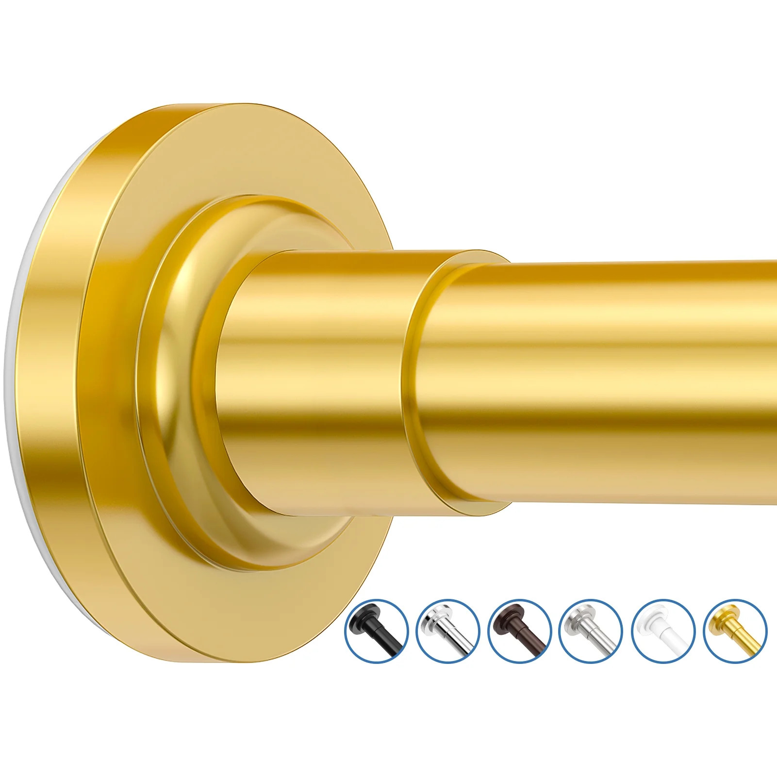 SUNALLY Shower Curtain Rod, Adjustable 32-75 Inch Spring Tension Shower Rods for Bathroom or Wind... | Walmart (US)