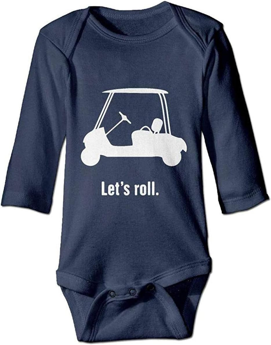 Let's Roll Golf Cart Baby Bodsuit Long Sleeve Romper Cotton Jumpsuit Outfits | Amazon (US)