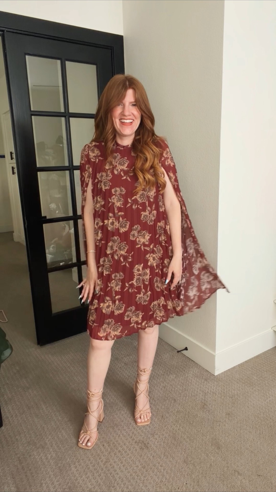 Fall wedding guest dress from Amazon. It has a built in cape! Size small.

#LTKPetite #LTKWedding #LTKSeasonal