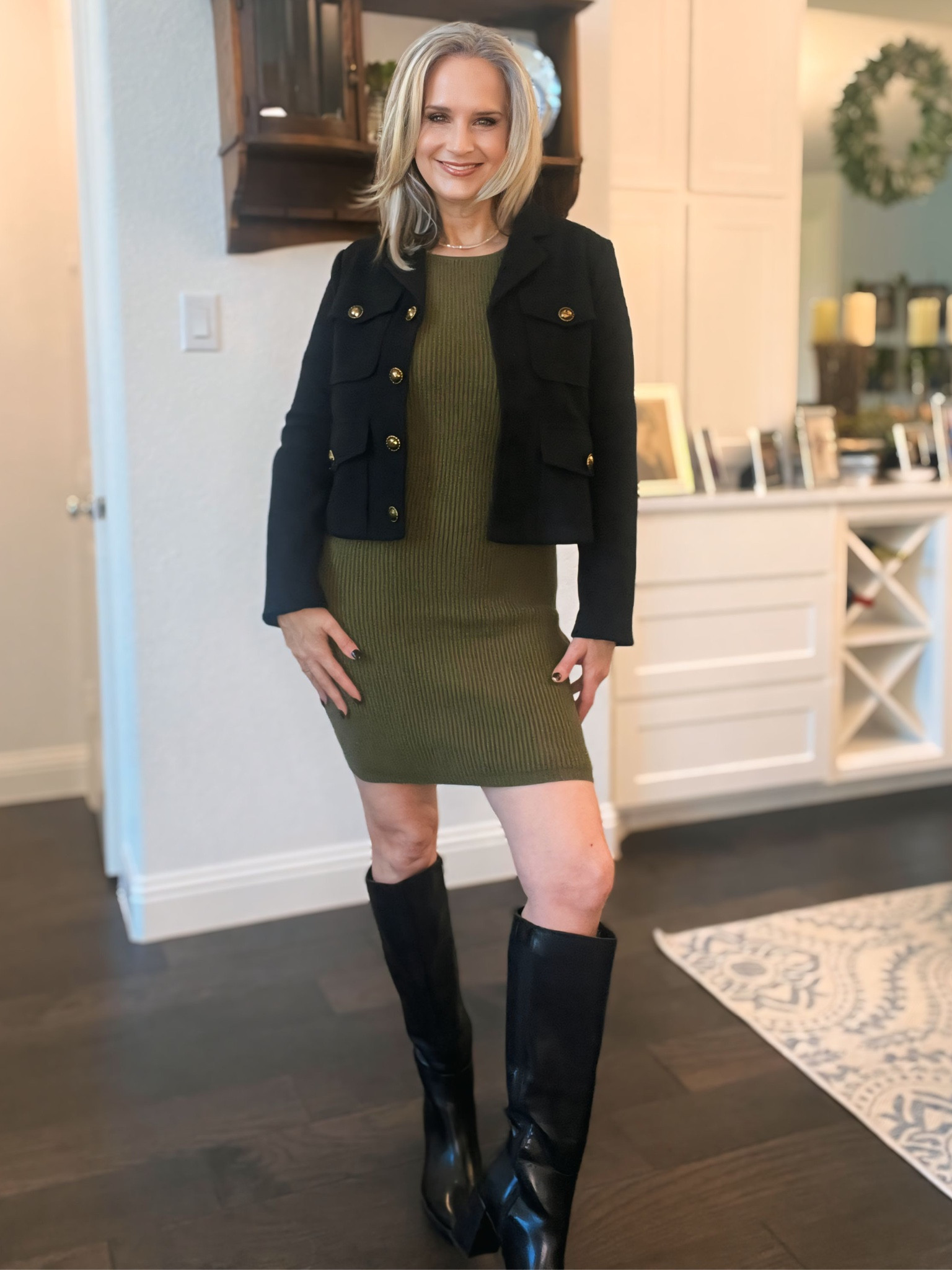 Vici Fall inspo
Wearing a medium dress and small jacket

#LTKFindsUnder100 #LTKOver40 #LTKFindsUnder50