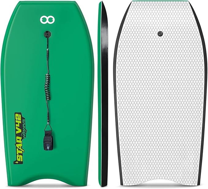 WOOWAVE Bodyboard 33-inch/37-inch/42-inch Premium IXPE Body Board with Coiled Wrist Leash, Super ... | Amazon (US)