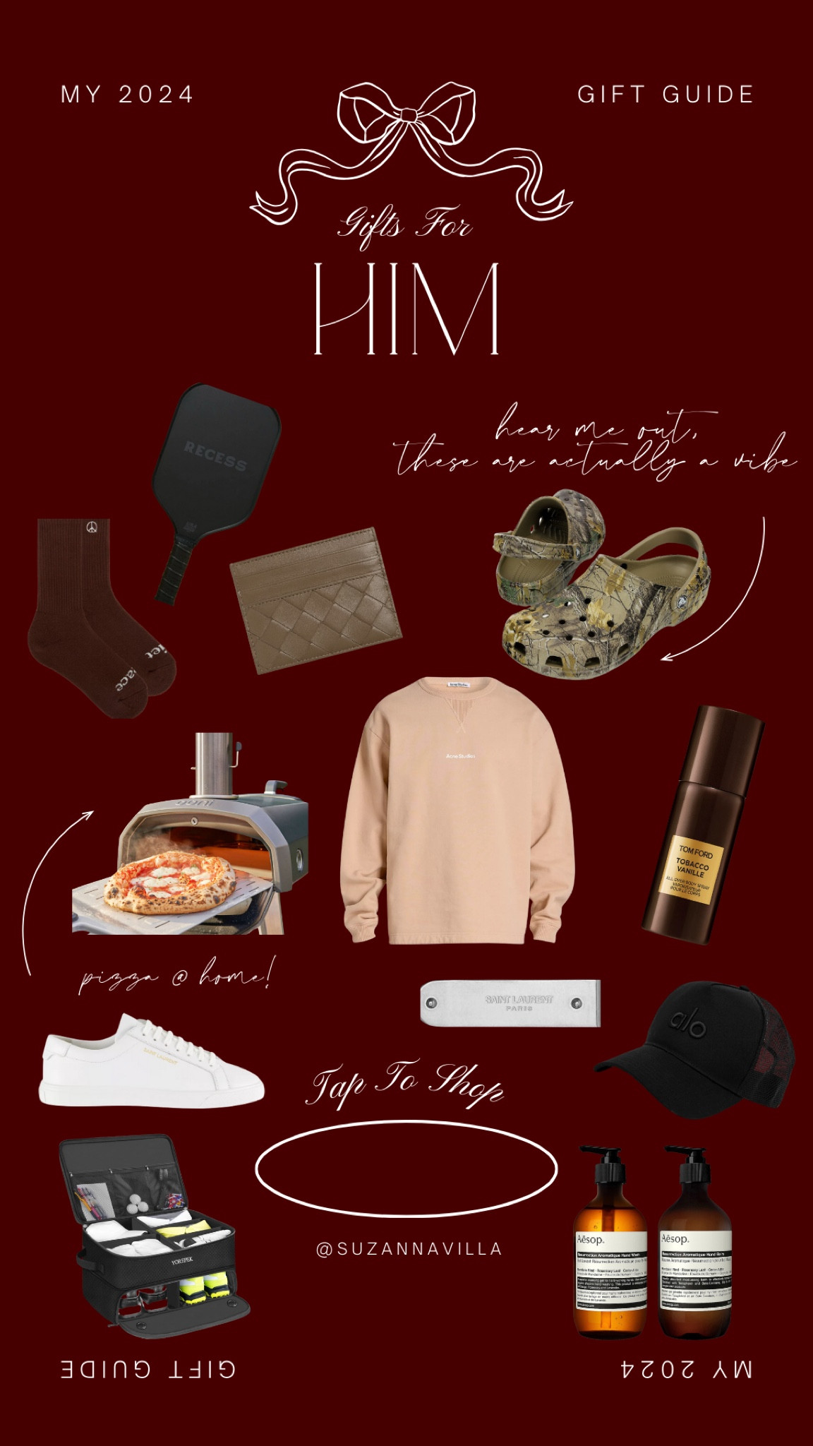 shop my 2024 ‘for him’ gift guide // #giftsforhim #giftguide #2024gifts #giftguideforhim #mengifts #pizzaoven #pickleball

#LTKHoliday #LTKGiftGuide #LTKMens