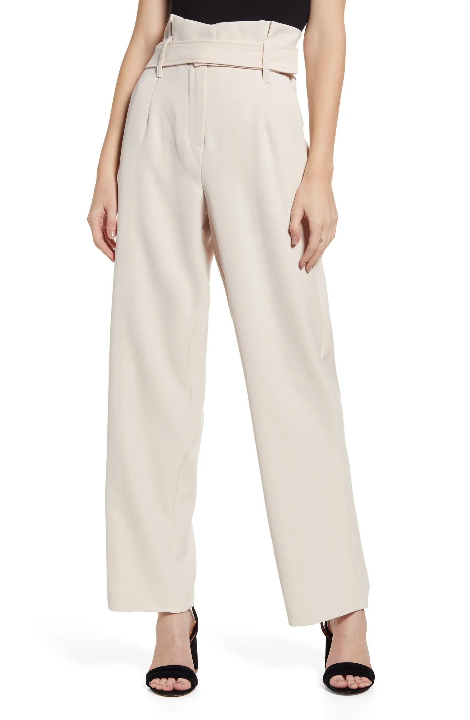 Paperbag Waist Belted Trousers | Nordstrom