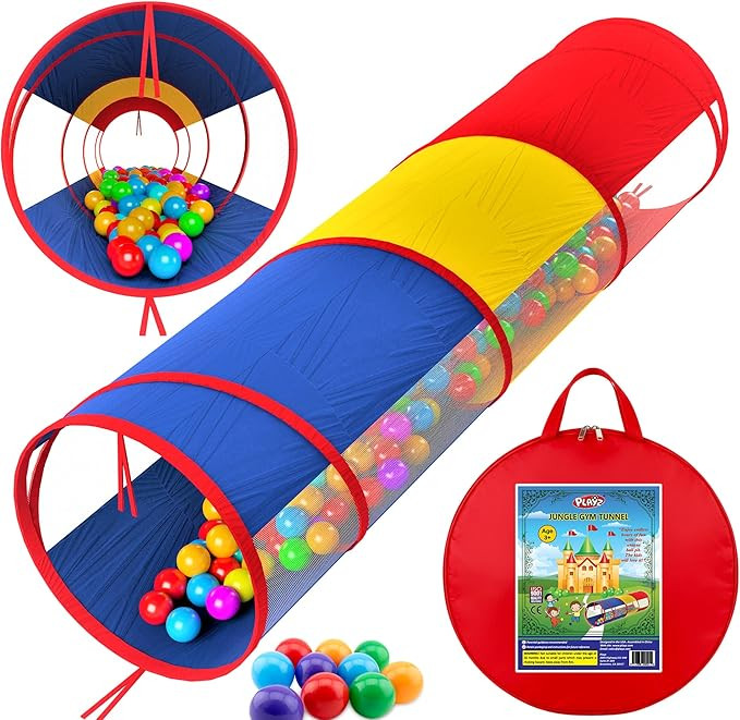 Playz Extra-Large Play Tunnel for Toddlers 1-3 Years – Pop-Up Baby Crawl Tube, Sensory Activity... | Amazon (US)