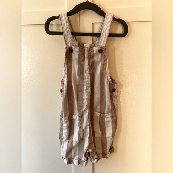 Little Co Lauren Conrad Striped Linen Cotton Toddler Overalls Size 4T | Poshmark