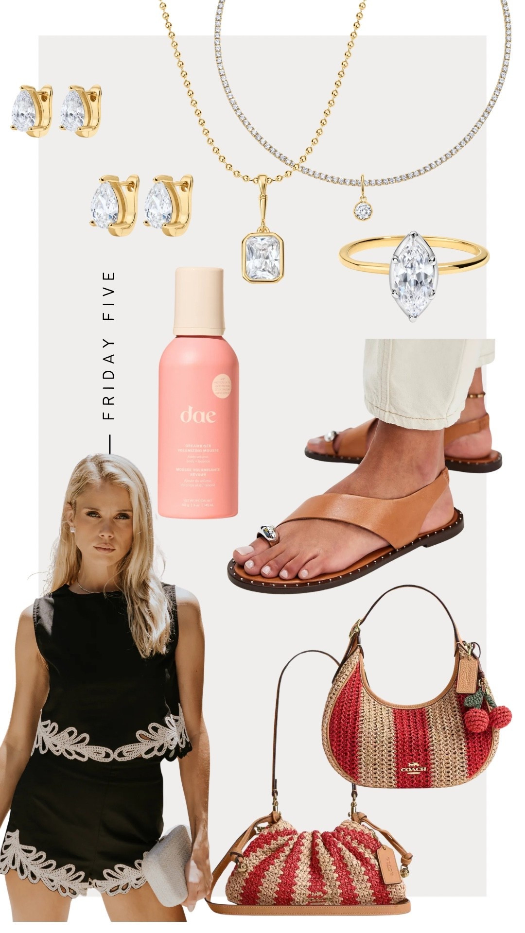 Friday Five: 7-17-26
1. Electric Picks X Madi Messer
2. Dae Dreamriser Volumizing Mousse 
3. Free People Sandals 
4. Bohme Set
5. Coach Summer Bags

#LTKootd #LTKBeauty