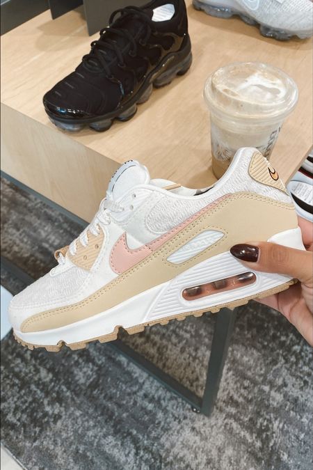 The cutest air max 90s in beige & pink with texture 🤍 #nikes #sneakers #pinknikes #fallsneakers #nudenikes #athleisure #tennisshoes 

#LTKstyletip #LTKSeasonal #LTKshoecrush