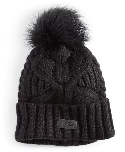 Cable Knit Pom Beanie | Macy's