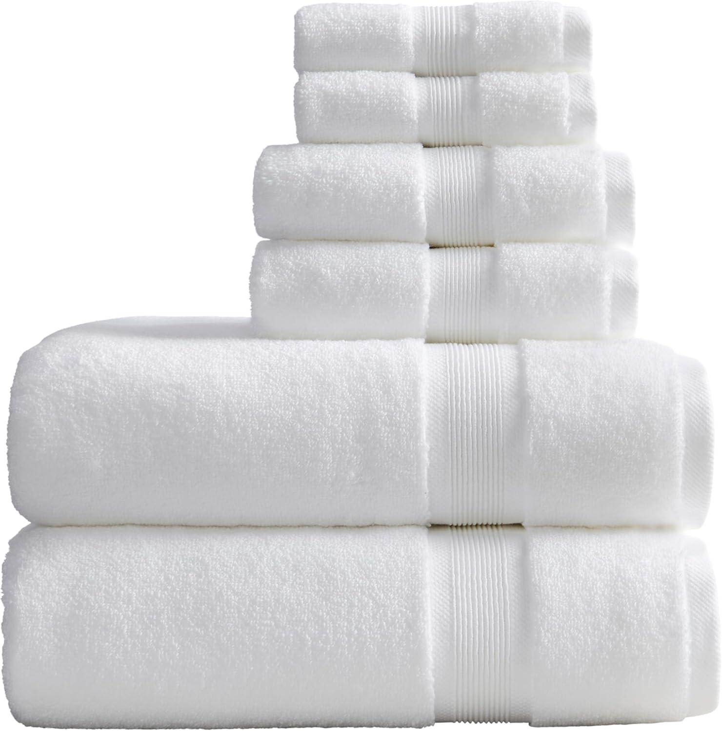 Springtree Home Luxury Bamboo Rayon Bath Towel Set 6 Piece Set | 35% Bamboo Rayon - 65% Zero Twis... | Amazon (US)