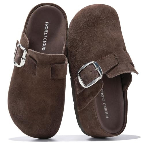 Project Cloud 100% Genuine Leather Platform Clogs for Women | Amazon (US)