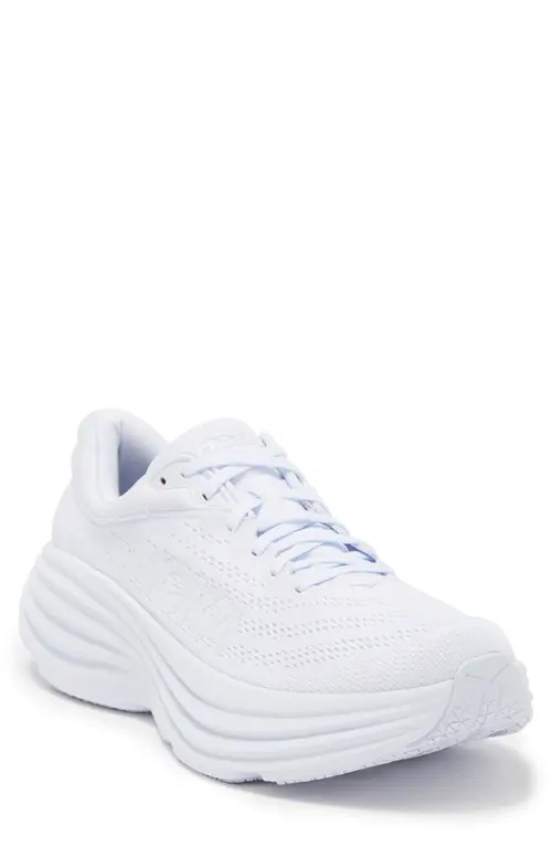 HOKA Bondi 8 Running Shoe in White /White at Nordstrom | Nordstrom