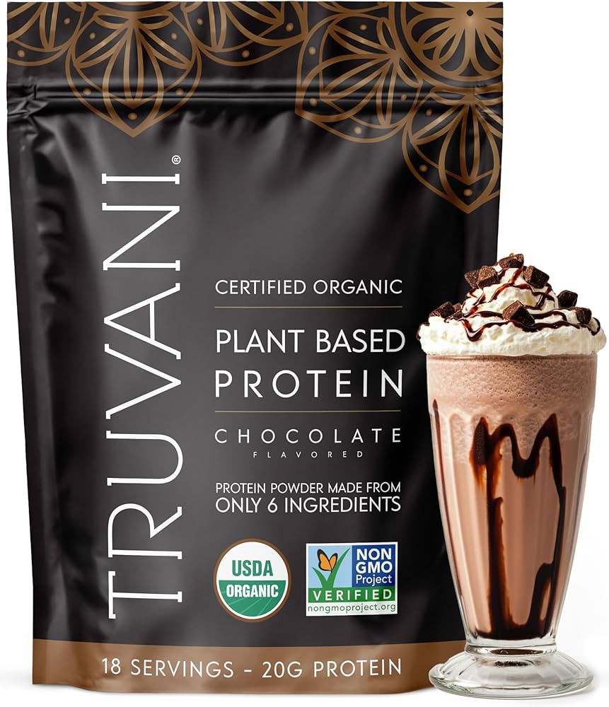 Truvani Vegan Pea Protein Powder | Chocolate | 20g Organic Plant Based Protein | 18 Servings | Ke... | Amazon (US)