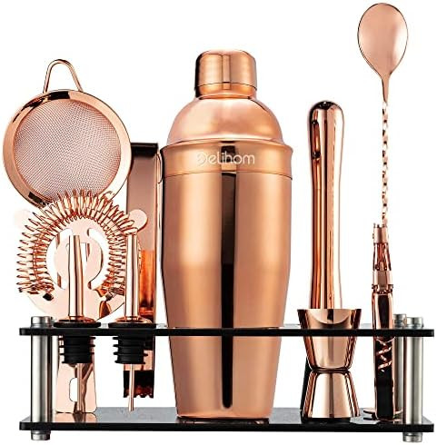 Delihom Cocktail Shaker Set Bartender Kit with Acrylic Stand 10-Piece, Premium Stainless Steel Bar S | Amazon (US)