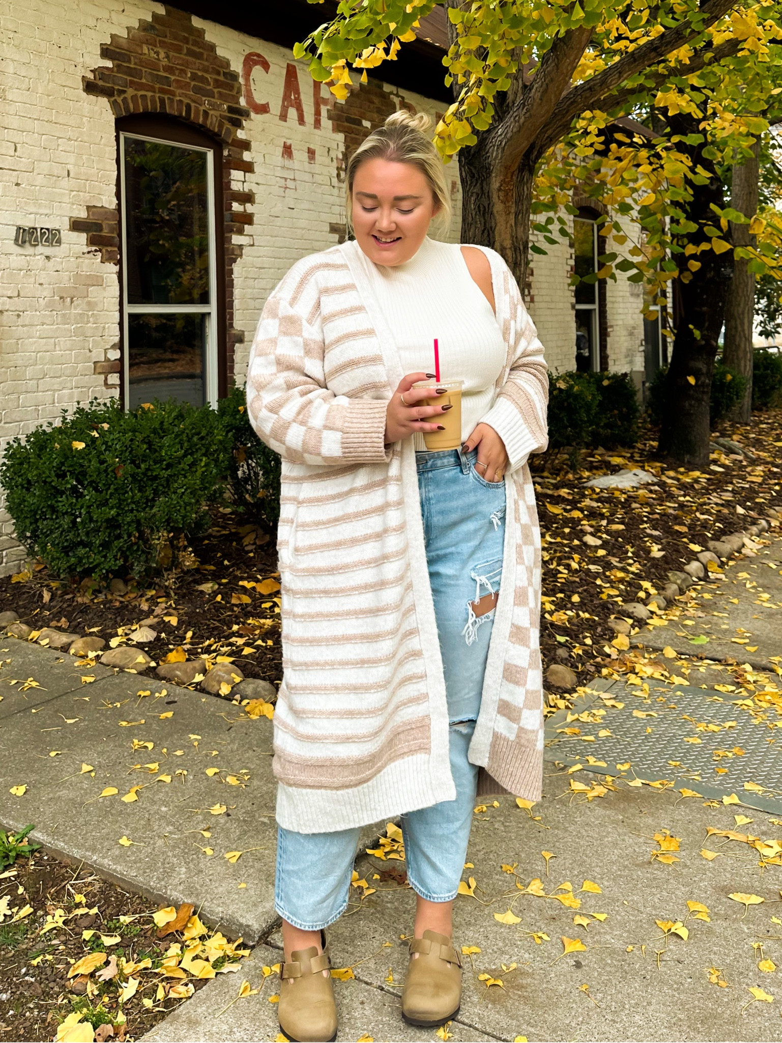 Cozy cardigan style for fall! Size xl in cardigan, 18 in jeans and xxl in tank! 

#LTKSeasonal #LTKstyletip