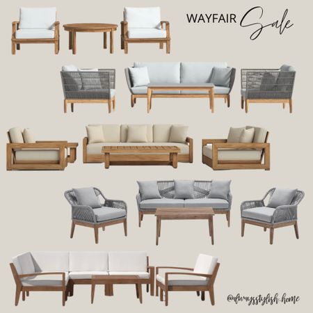 WayFair sale! Outdoor living, outdoor sofa, outdoor conversation set, lounge chairs, patio season, backyard furniture, decor 

#LTKhome #LTKsalealert