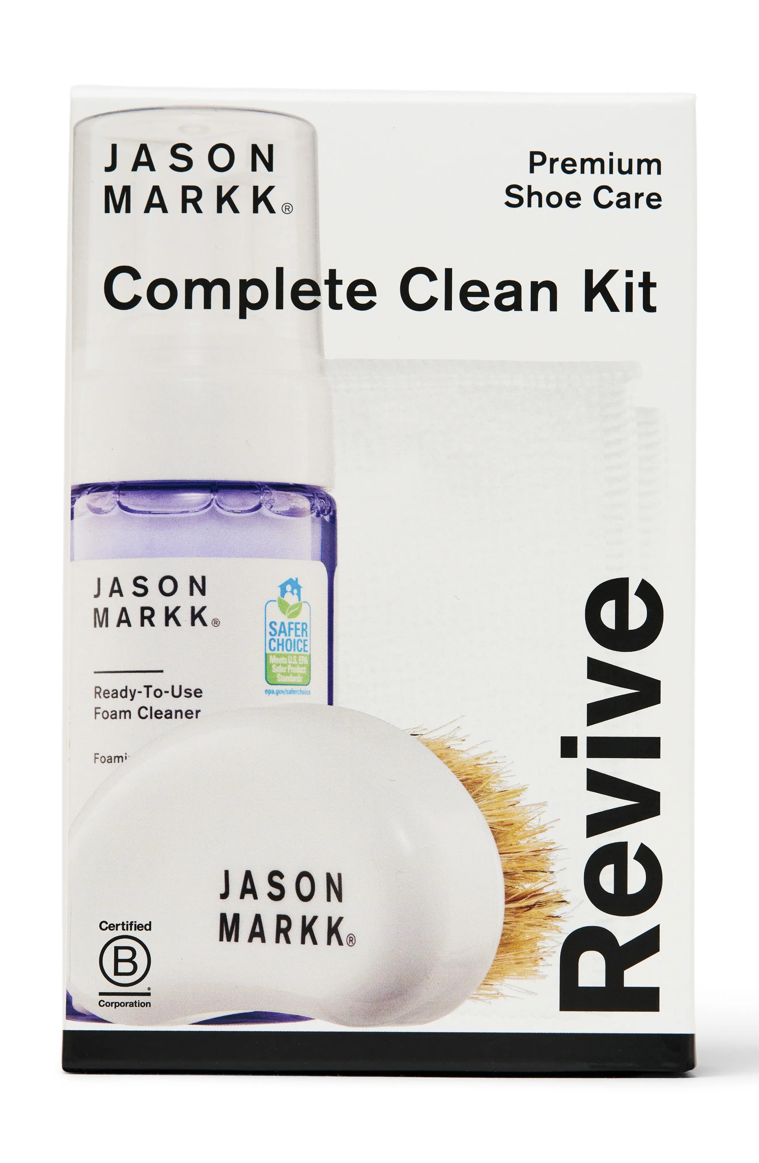 Jason Markk Complete Clean 3-Piece Shoe Care Kit in White at Nordstrom | Nordstrom