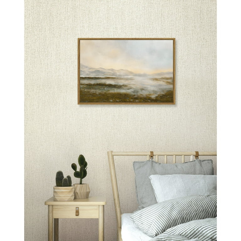 Drsoum 16x24in Landscape Framed Canvas Wall Art Vintage Classical Prints Watercolor Dusk in The F... | Walmart (US)