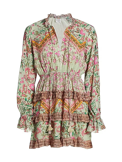 Cotton Floral Minidress | Saks Fifth Avenue