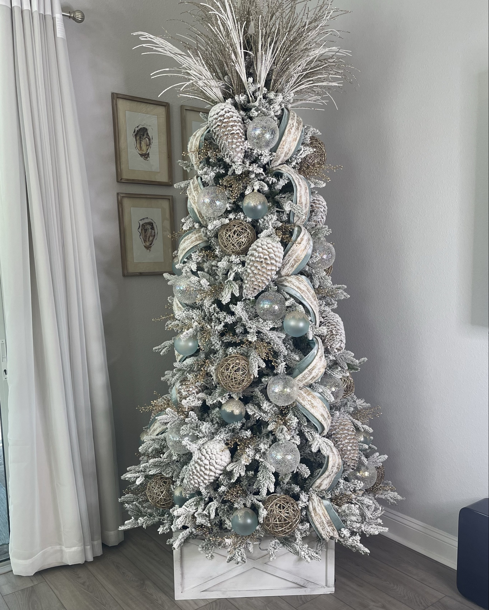 A King of Christmas flocked tree is considered one of the best choices for holiday decor for several reasons:

1. **Realistic Appearance**: King of Christmas flocked trees are designed to closely mimic the look of real snow-covered trees, giving your home a beautiful, wintry ambiance. The flocking is applied evenly and looks natural, providing a magical, snow-dusted effect.

2. **High-Quality Materials**: These trees are made with high-quality, durable materials that ensure they last for many holiday seasons. The needles are often made from PE (polyethylene) or PVC (polyvinyl chloride), providing a full, lush appearance.

3. **Variety of Styles and Sizes**: King of Christmas offers a wide range of flocked tree styles and sizes, allowing you to find the perfect fit for your space and aesthetic preferences. Whether you prefer a slim, pencil-shaped tree or a full, wide one, there's an option for everyone. This tree is 8’.

4. **Easy Setup**: These trees are designed for easy assembly, with hinged branches that can be easily fluffed to create a full, natural look. Many also come pre-lit, saving you time and effort in stringing lights.

5. **Elegant and Versatile Design**: The neutral tones of a flocked tree complement any decor style, from traditional to modern. The flocking adds a touch of elegance and sophistication, making it a stunning centerpiece in any room.

6. **Long-Lasting Beauty**: Unlike real trees, King of Christmas flocked trees maintain their beauty throughout the season without shedding needles or requiring water. They are a long-term investment that can be enjoyed year after year.

7. **Customer Satisfaction**: King of Christmas is known for its excellent customer service and satisfaction guarantee, giving buyers peace of mind with their purchase.

Overall, a King of Christmas flocked tree combines beauty, quality, and convenience, making it an ideal choice for creating a festive and elegant holiday atmosphere.
#flockedtree #flockedchristmastree #holdmyeggnog #christmasinspo #ltkchristmas#LTKhome

#LTKSeasonal