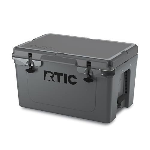 RTIC 45QT Ultra-Tough Cooler Hard Insulated Portable Ice Chest Box for Beach, Drink, Beverage, Camping, Picnic, Fishing, Boat, Barbecue, Dark Grey | Amazon (US)