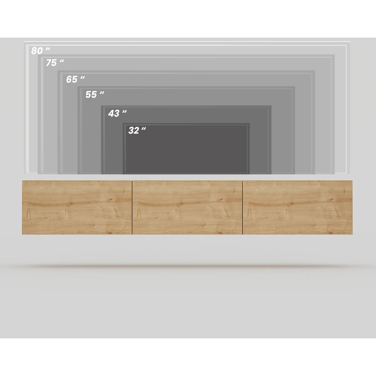 Hamman Modern 71" Floating TV Stand with Storage Wall-Mounted Media Console for TVs up to 80" | Wayfair North America