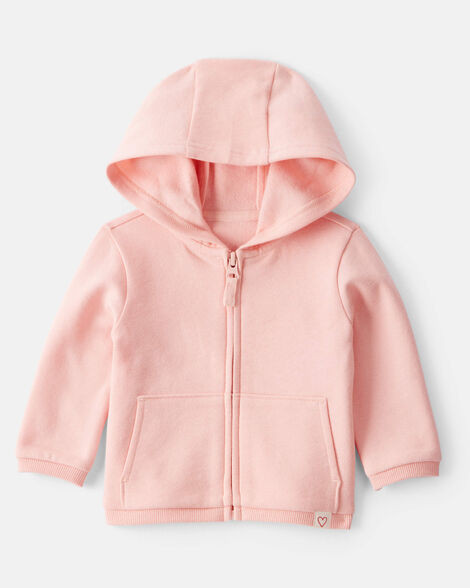 Baby Girl DayDream Fleece Long-Sleeve Zip-Up Jacket - Pink | Carter's Inc