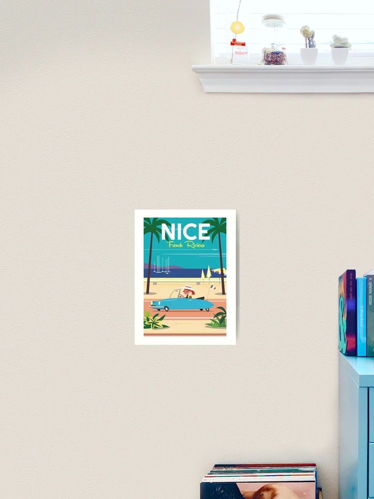 NIce-French Riviera poster Art Print | Redbubble (US)